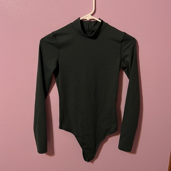 Abercrombie & Fitch Tops - Abercrombie & Fitch Soft A&F Collection Dark Green Mock Neck Bodysuit